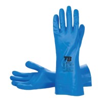 LUVA NITRILO AZUL INT/ALGODÃO 33cm INTERFACE PLUS